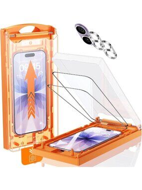 iPhone 17 Screen Protector & Camera Lens - 9H Tempered Glass, Zero Bubble, HD